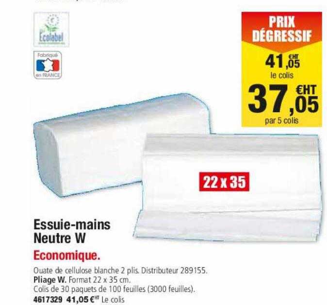 essuie-mains neutre w