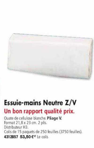 essuie-mains neutre z-v