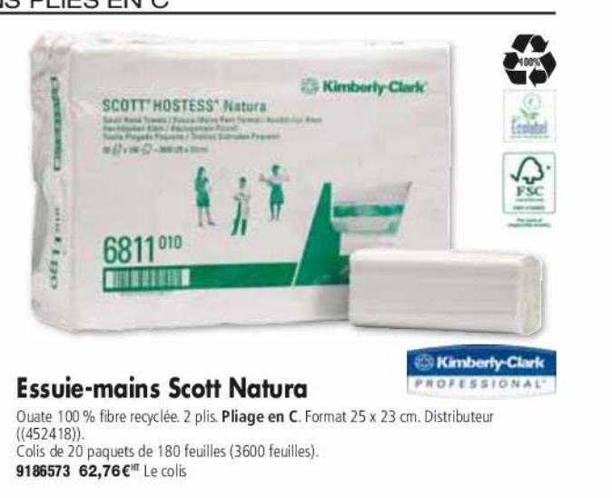 essuie-mains scott natura
