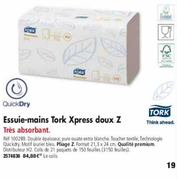 essuie-mains tork xpress doux z