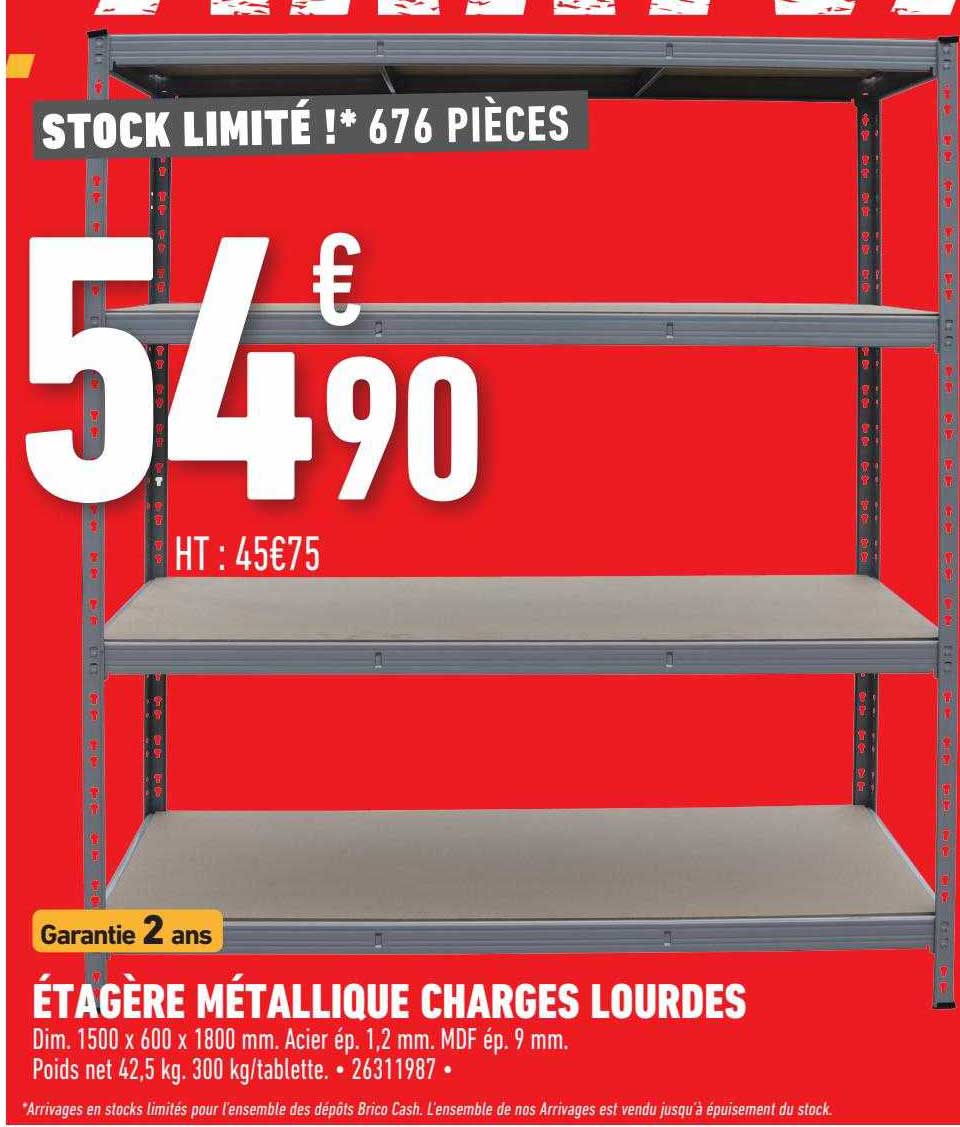 étagère métallique charges lourdes