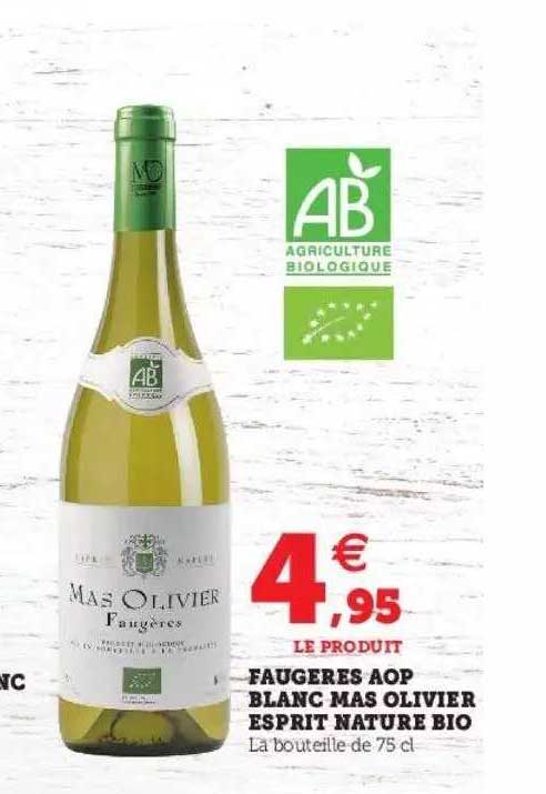 faugères aop blanc mas olivier esprit nature bio