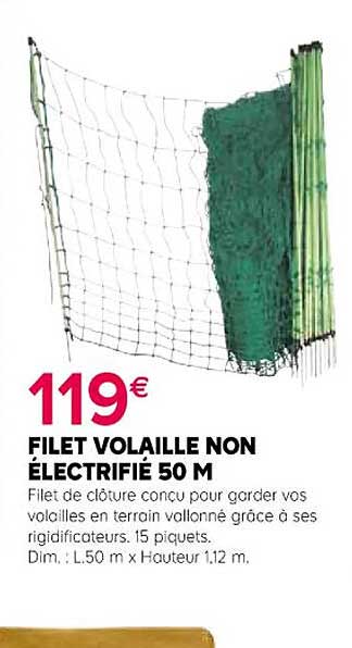 filet volaille non électrifié 50 m
