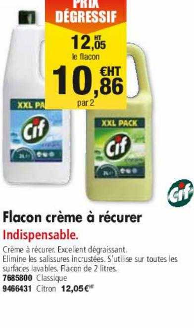 Flacon Crème à Récurer