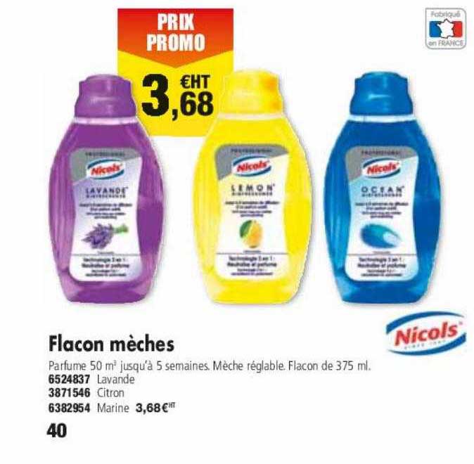 flacon mèche nicols'