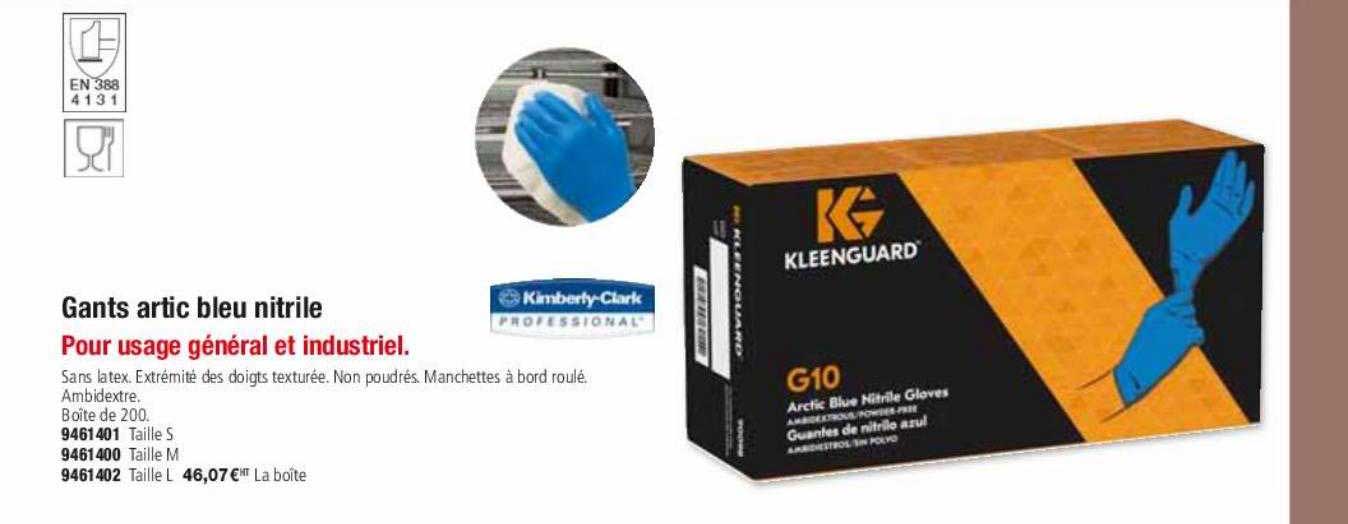 gants artic bleu nitrile