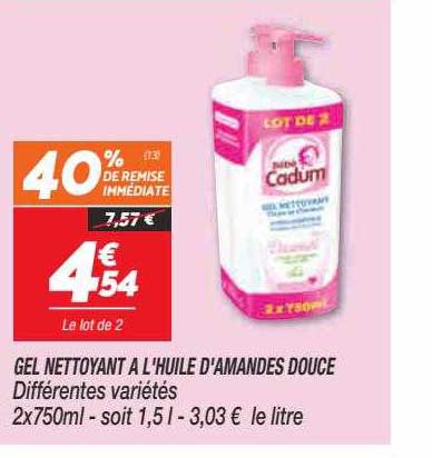 Gel Nettoyant à L'huile D'amandes Douce