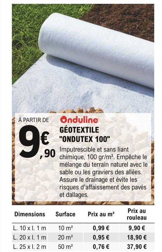 Géotextile Ondutex 100