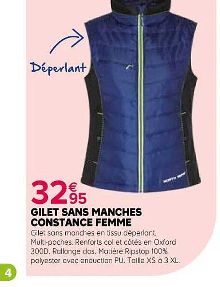 gilet sans manches constance femme