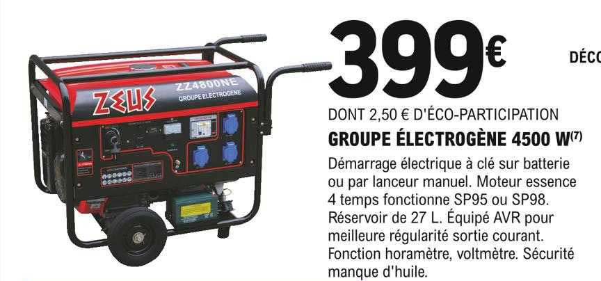 groupe électrogène 4500w zeus