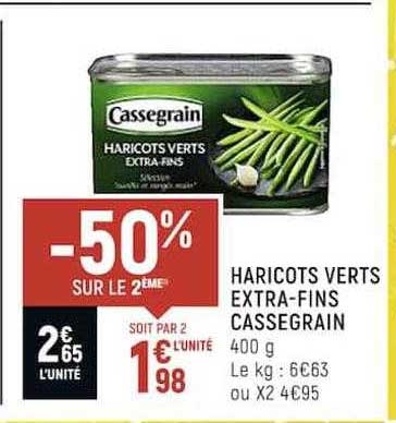 haricots verts extra-fins cassegrain
