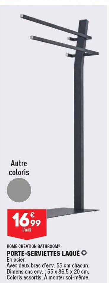 Home Creation Bathroom Porte-serviettes Laqué