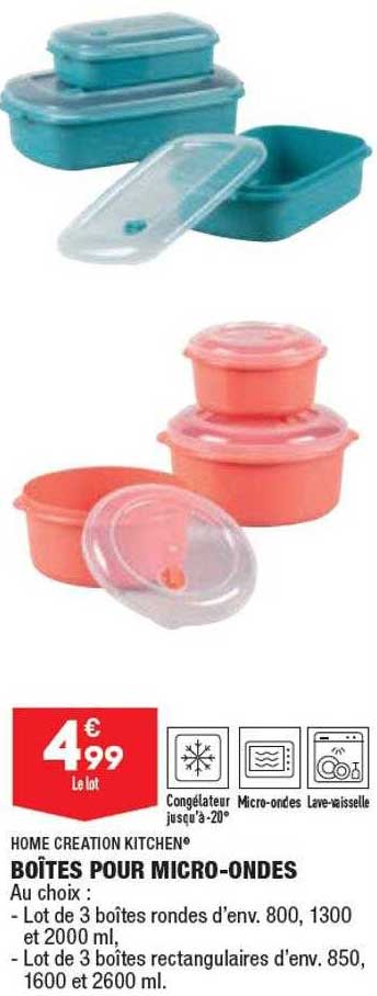 home creation kitchen boîtes pour micro-ondes