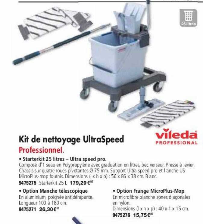 kit de nettoyage ultraSpeed vileda professional