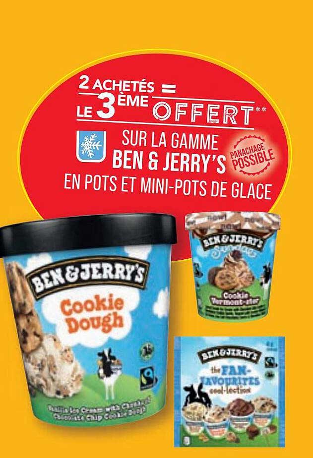 La Gamme Ben & Jerry's En Pots Et Mini-pots De Glace