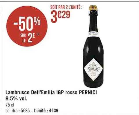 lambrusco dell'emilia igp rosso pernici 8.5% vol.