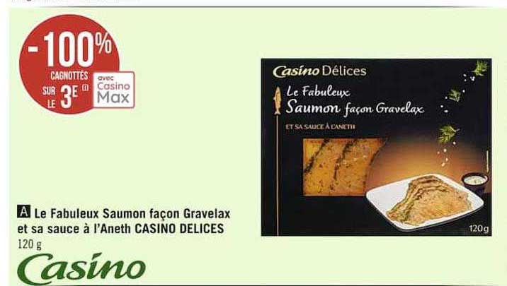 le fabuleux saumon façon gravelax et sa sauce à l'aneth casino délices