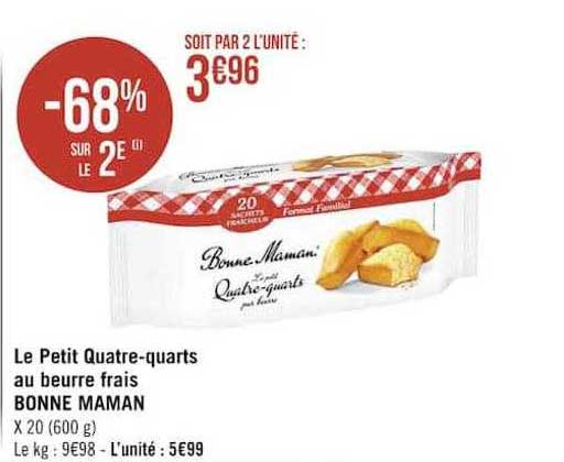le petit quatre-quarts au beurre frais bonne maman
