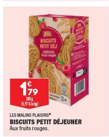 les malins plaisirs biscuits petit déjeuner
