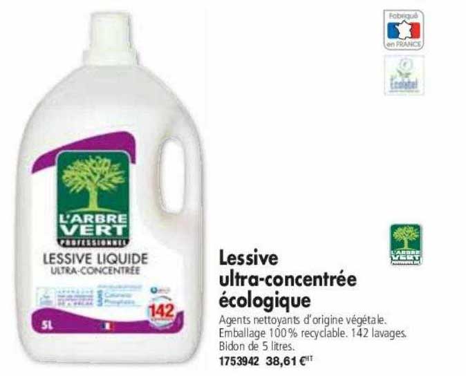 lessive ultra-concentrée écologique l'arbre vert