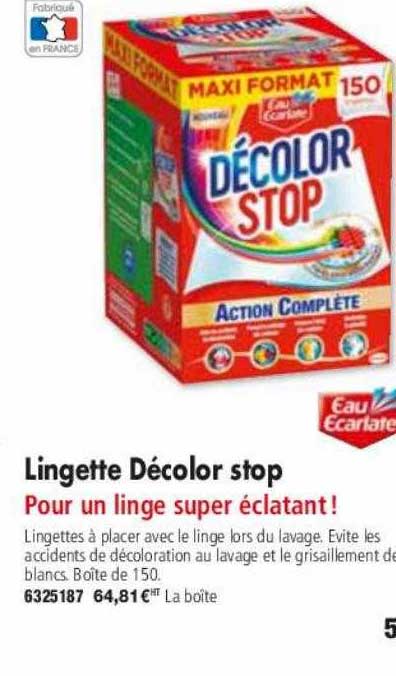 lingette décolor stop