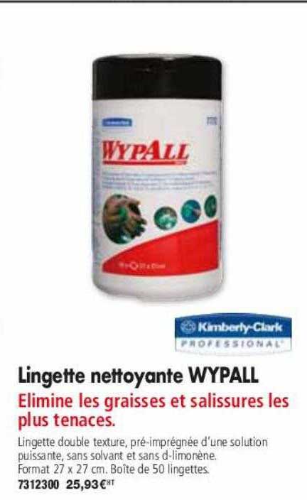 lingette nettoyante wypall