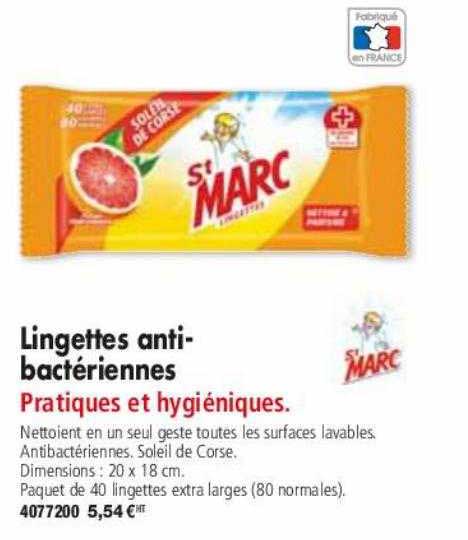 lingettes anti-bactériennes st marc