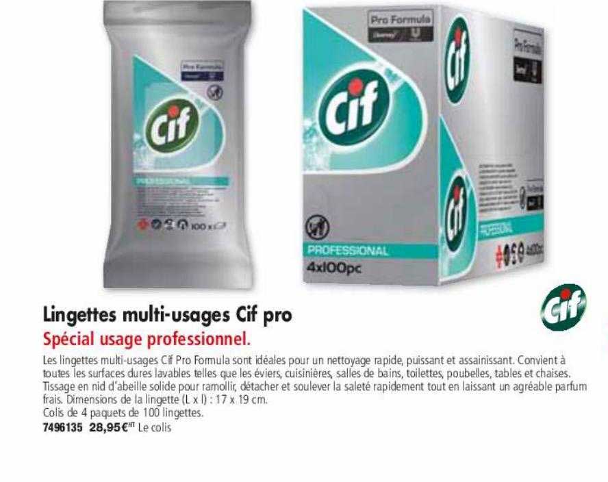 lingettes multi-usages cif pro