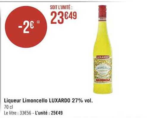 liqueur limoncello luxardo 27% vol.