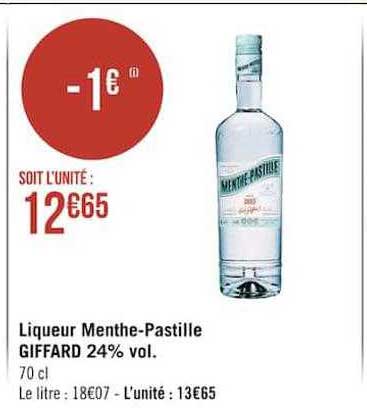 liqueur menthe-pastille giffard 24% vol.