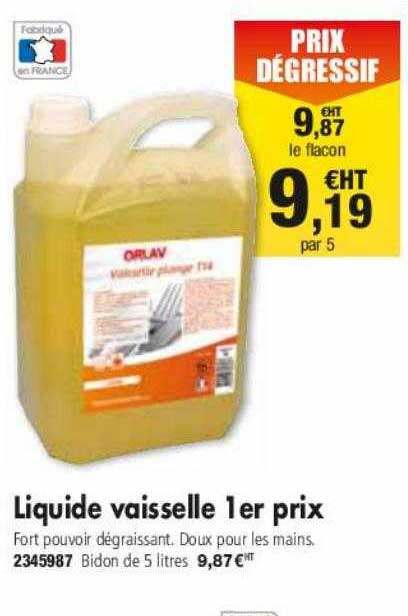 liquide vaisselle 1er prix