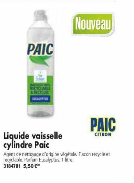 liquide vaisselle cylindre paic