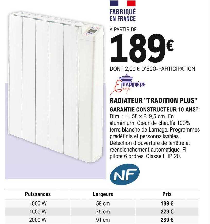 Marinière Radiateur Tradition Plus