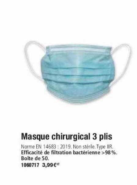masque chirurgical 3 plis