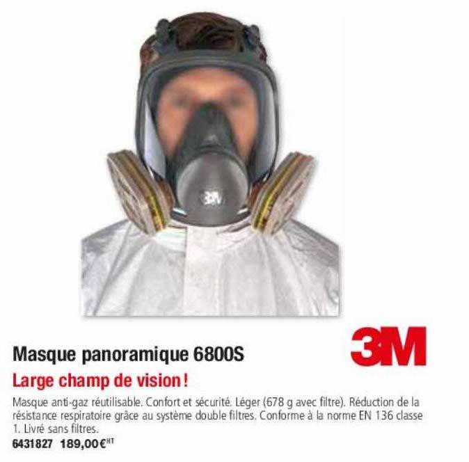 masque panoramique 6800s 3m