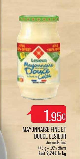 Mayonnaise Fine Et Douce Lesieur
