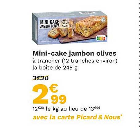 Mini-cake Jambon Olives