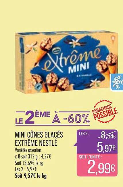 Mini Cônes Glacés Extrême Nestlé