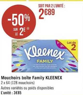 Mouchoirs Boîte Family Kleenex