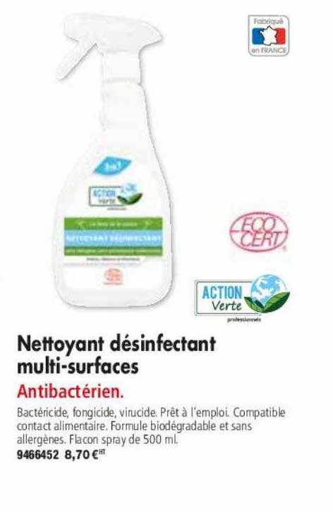 nettoyant désinfectant multi-surfaces