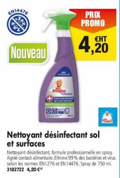 nettoyant désinfectant sol et surfaces mr propre