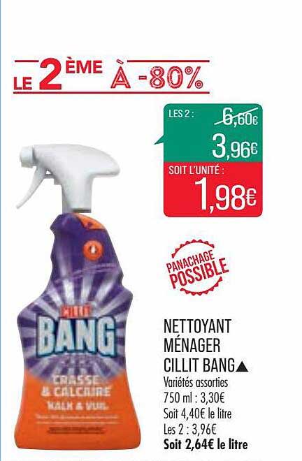 nettoyant ménager cillit bang