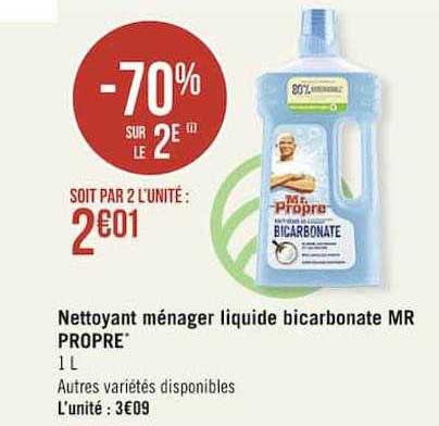 nettoyant ménager liquide bicarbonate mr propre