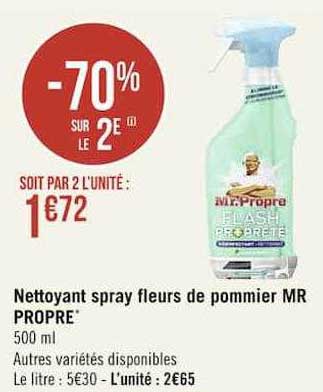 nettoyant spray fleurs de pommier mr propre