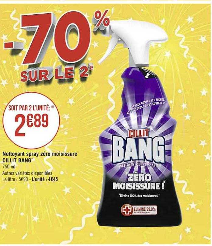 nettoyant spray zéro moisissure cillit bang