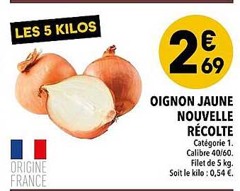 oignon jaune nouvelle récolte