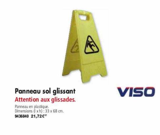 panneau sol glissant viso