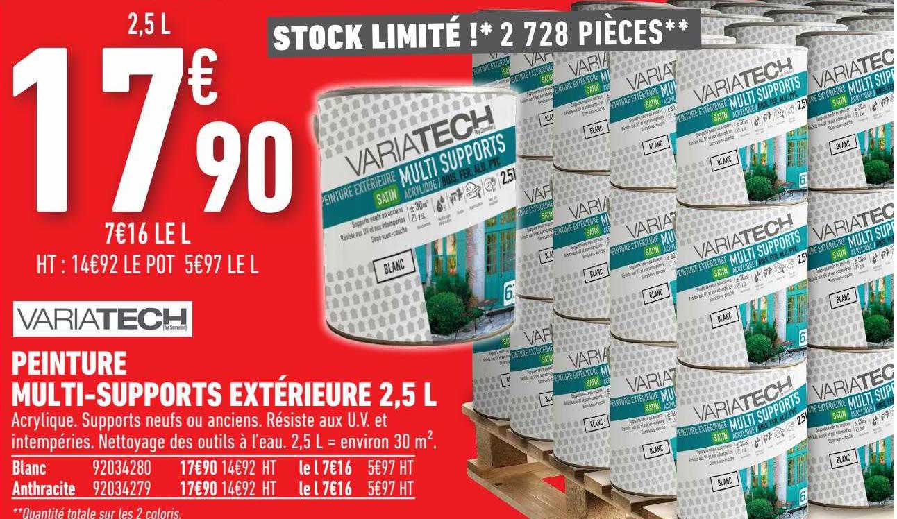 Peinture Multi-supports Extérieure 2,5 L Variatech