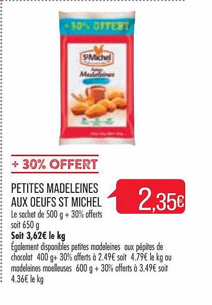 petites madeleines aux oeufs st michel