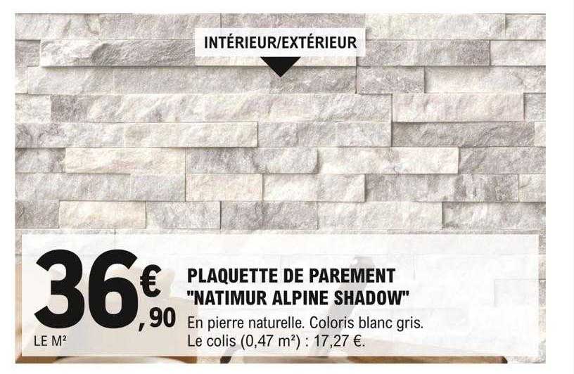 plaquette de parement "natimur alpine shadow"